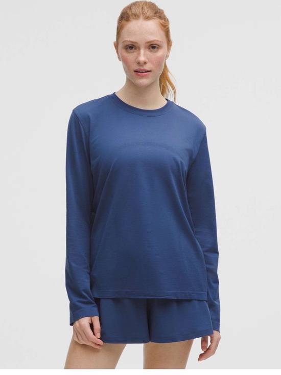 lululemon athletica Tops - lululemon Swiftly Relaxed Long Sleeve Shirt Blue Twill